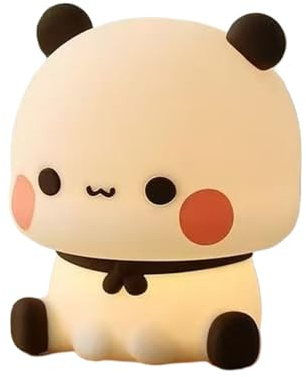 Yidueace Süßes Panda Nachtlicht, 3 Modi Dimmbares Neuartige Tier Touch Nachtlampe, Silikon Lampe, Für Baby Kinder Mädchen, Schlafzimmerdekor, 10 X 10 CM