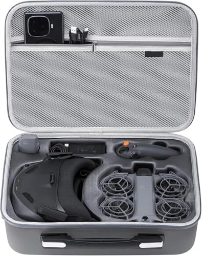 Custodia per DJI Neo 2 Motion Fly More Combo, in poliuretano, portatile, protezione da viaggio, borsa a tracolla compatibile con telecomando Goggles N3 e RC Motion 3, cavo di ricarica per drone