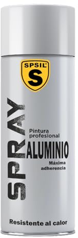 SPSIL Pintura Spray para Metal, Secado Rápido Aluminio(pack of 1) 400ml, Pintura Profesional Interior Exterior, Aplicación Fácil en Madera Plástico,DIY Decoración Muebles Automóviles