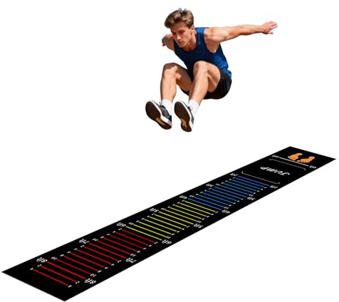 ASENVER Long Standing Jump Mat Non-Slip Broad Measurement Jumping Rope Pad Foldable Yoga Mat for Gym, Outdoor Exercise, Home Workout