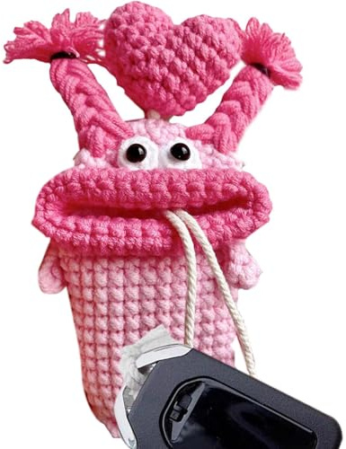 Schlüsseletui - Handgemachtes Gehäkeltes Schlüsseletui/Halter | Schlüsselanhänger Tasche | Handarbeit Schlüsseltasche Schlüsselmäppchen | Autoschlüssel Häkeln Schutzhülle Für Herren, Damen