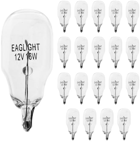 BTFO 20 Packung 921 Glühbirnen, 12V 16W T15 W16W Kraftfahrzeug-Leuchtmittel für Rückfahr-Rücklicht Bremsleuchte Blinker Stopp Heck-Kofferraum Wohnmobil Ersatzlampen Kompatibel mit 904 906 912 916