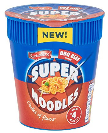 Batchelors Super Noodles, BBQ Beef Flavour, 75 g Packet (Pack of 1)