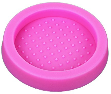 scarlet espresso | Tamperablage »Puck« aus lebensmittelechtem Silikon (rutschfest); auch für einen Distributor; Bestandteil eines professionellen Arbeitsplatzes an Siebträgermaschinen (Pink)