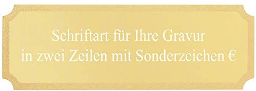 Gravurplatte gold 62 x 24 mm/Gravurschild für Pokale mit Wunschgravur - jetzt selbst gestalten