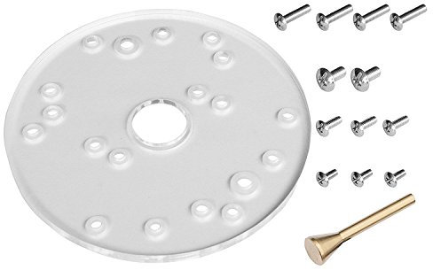 Xcalibur Tooling 6.5Acrylic Router Table Base Plate Mount Compatible con Porter-Cable, Ryobi, Bosch, Hitachi, Dewalt, makita