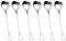 BESTonZON 6pcs in Acciaio Inox a Forma di Cuore cucchiai Carino Scoop agitazione Cucchiaio da tavola per Dessert Torta di caffè