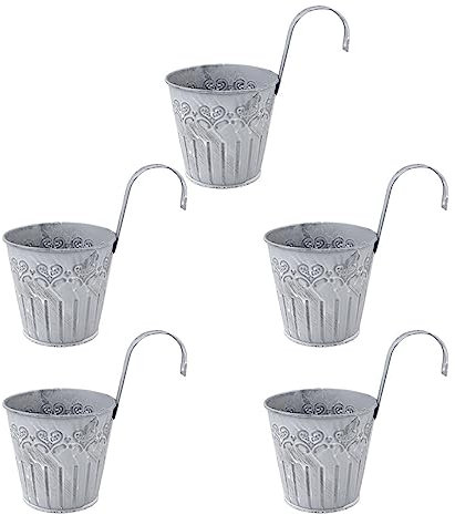 Yardwe Blumentopf HäNgend Mit Haken - 5 StüCk HäNgeblumentöPfe Aussen Vintage FüR Sukkulenten