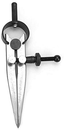 Divisor de brújula de acero 45 # de acero para manualidades, divisor de brújula de resorte ajustable, herramientas de marcado de línea de cuero (75 mm)