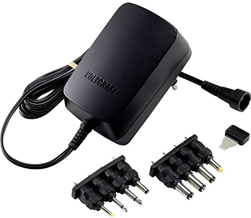 VOLTCRAFT VC-11258700 Steckernetzteil, einstellbar 3 V/DC, 4.5 V/DC, 5 V/DC, 6 V/DC, 7.5 V/DC, 9 V/DC, 12 V/DC 1.5 A 18