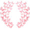 120 Pezzi 60 Paia Decorazione da Parete Farfalla a Strati Adesivi Rimovibili a Farfalla Decalcomanie Murali Vuote da Parete Fai Da Te per Decorazioni per Stanza del Bambino Matrimoni, Rosa