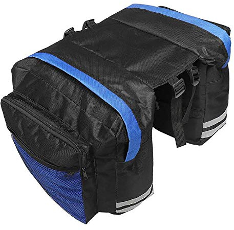 Doppelpacktaschen, wasserdicht, für Rücksitz, Zubehör, multifunktional, für Damen und Herren, Blau