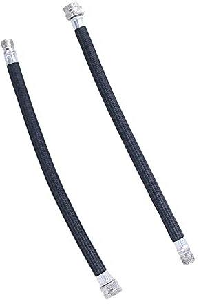 BUMSIEMO Fahrradpumpen-Verlängerungsschlauch, Schlauch, Schlauch, Kabel für Fahrradventil, schwarz, 2 Stück