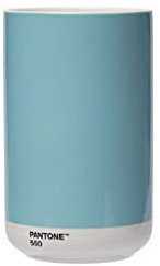 PANTONE Porzellan Vase mit Geschenkbox, Jar, dekorative hochwertige Blumenvase, 1 Liter, Light Blue 550
