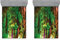 ABAKUHAUS Bunt 2er-Satz Spannbetttuch, Regenbogen farbige Felsen, Soft Dekorativer Stoff Bettwäsche Rund-um Elastischer Gummizug, 180 cm x 200 cm, Braun Grün