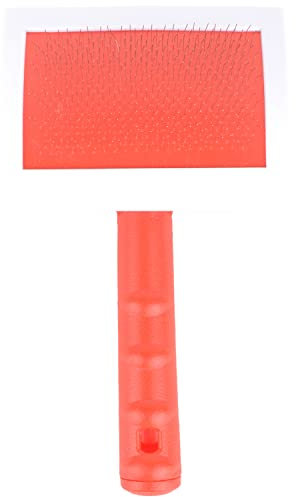 SNUGRUGS Grande spazzola per tappeti in pelle di pecora in plastica rossa