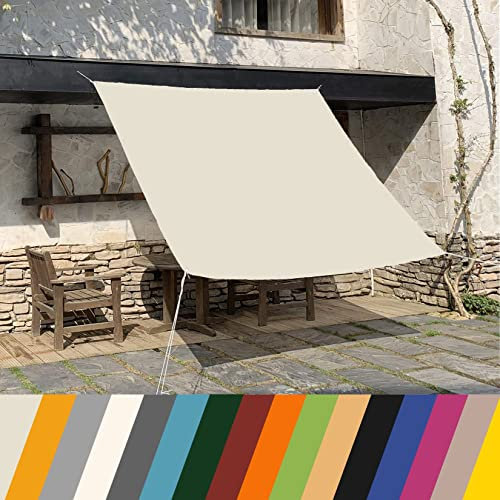 KUAW Balkon-Sichtschutz 4x7M Für Garten, Terrasse, Pergola, Hof Sonnenschutz Outdoor viele Längen & Breiten Zur Auswahl, Beige