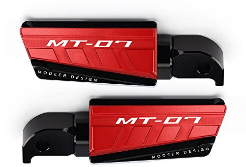 Modeer für MT-07 alle Jahre Motorrad Fußrasten hinten Beifahrer Fußrasten mt07 mt 07 Zubehör (Rot)