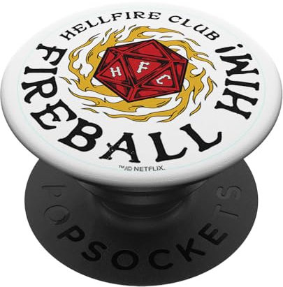 Stranger Things Hellfire Club Fireball Him! PopSockets mit austauschbarem PopGrip