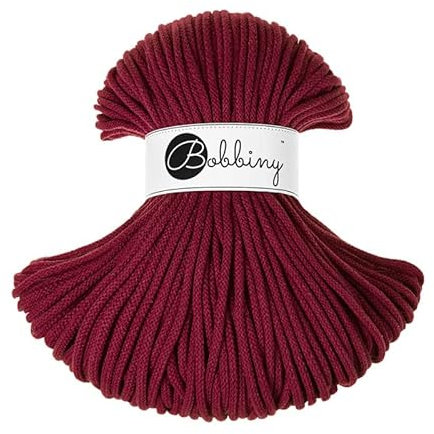 Bobbiny Premium Cords 5 mm - Rope-Garn 100 m 100% Baumwolle (Wine Red)