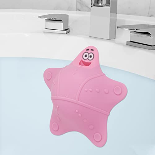 HengLiSam Badewannenüberlaufabdeckung, Badezubehör, Silikonabflussstopfen für Badewanne mit 5 Saugnäpfen, Wasserzufuhr für tiefes Bad, niedlicher Wannenstopper (Rosa)