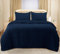 Utopia Bedding Seersucker Duvet Cover Set - Duvet Cover Double with Pillowcases - Soft Microfibre Polyester Seersucker Bedding (Navy)