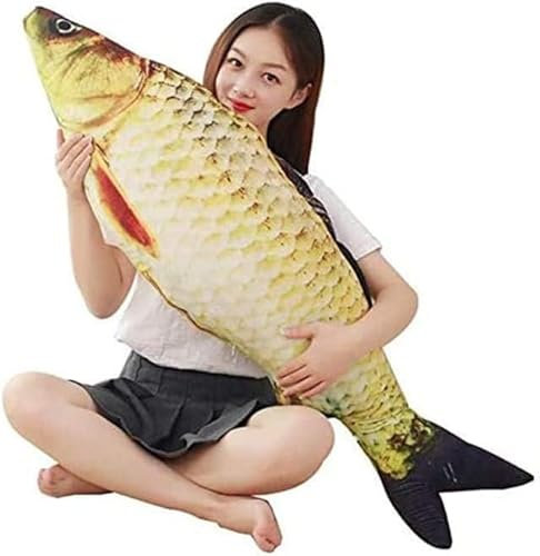 XIAOHONG Riesiges weiches Fischkissen aus Plüsch, 78 cm, gefülltes Karpfenspielzeug, Simulationskarpfen, Plüschkissen, Heimdekoration