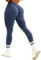 TZLDN V-Back Sport Leggings Damen Scrunch Leggins High Waist Bauchweg Sporthose Po Push Up Yoga Hosen Laufhosen V-Back - Dunkelblau M