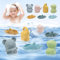 Badewannenspielzeug Baby Spielzeug 6 Monate, Kinder Silikon Stapelturm, Bath Animals Babies Toddlers, Lustiges Pädagogisches Stapelbecher Silikon Weiches und zahnendes