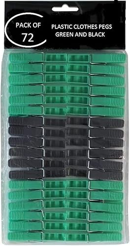 Plastic Clothes Pegs for Washing Line Strong (PACK OF 72)