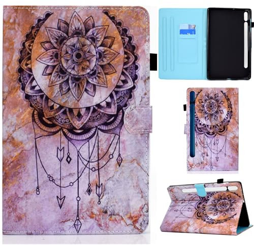 CASAFUNY Coque pour Samsung Galaxy Tab S8 (SM-X700, SM-X706) / S7 11 (T870 / T875) Housse Étui de Protection Tablette Coque pour Samsung Galaxy Tab S8 / S7 11 inch, Attrape-rêves