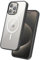 FLOLAB Surtect Tri-Fusion magnetische Schutzhülle für iPhone 15 Pro Max, schlankes Design, Magsafe-kompatibel, militärischer Rahmen, transparent, Mitternachtsschwarz