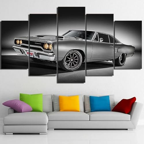 WAGYU Mit Rahmen Leinwandbild 5 TLG Kunstdruck,Bilder auf Leinwand 5 TLG Vlies Wandbild Auto,Leinwand Gemälde xxl,Tapete,Puzzle,leinwanddrucke,5 Stücke Bilder,125x60cm
