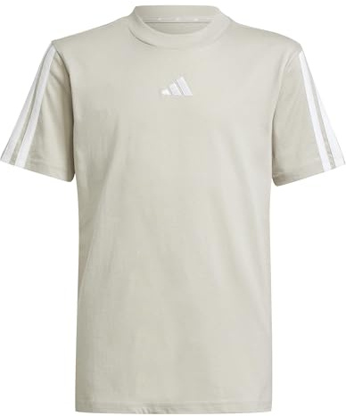 adidas Unisex Kids Essentials 3 Stripes T-Shirt, Wonder Alumina/White, 7-8 Years