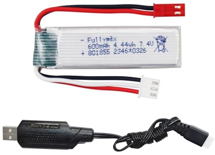 1PCS 2S 7.4V 600mAh Li-Ionen-Akku mit USB-Ladekabel für XK A280 A160 A300 RC ferngesteuertes Flugzeug mit festem Flügel Batterie Gleiter Flugzeug Modell Spielzeug