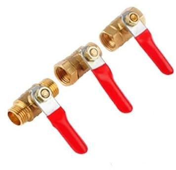 ASLVNEKGOR Brass Shut Off Ball Valve 1/8 1/4'' 3/8'' 1/2'' Female to Male Threaded Air Water Oil Flow Control Plumbing Fitting(1/2,Male-Male)
