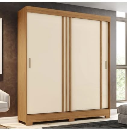 Vicawu Armoire Garde-Robe AUROR - Beige/Gris