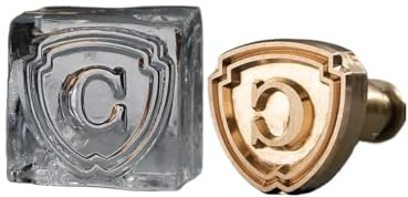 Individueller Stempel für Unternehmen – Initialen Eisstempel, individuelle Buchstaben-Eiswürfelform, Stempel für kalte Getränke, Cocktails, Whiskey-Würfelform für Logo-Monogramm