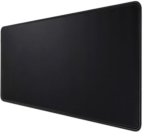 YUANCOX Pure Black Mouse Mat 700x300x3mm Thick Anti-slip(Black-700x300x3mm) | Thick anti slip rubber base, precision locking edge