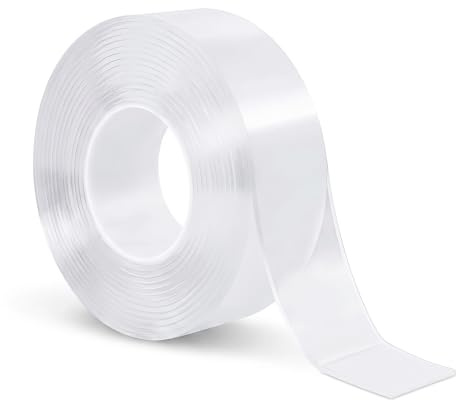 Double Sided Tape Heavy Duty Waterproof,Removable Reusable Multipurpose Clear Adhesive Extra Strong for Carpet Mats/Photos Frames/Craft Wall Mounting (3m*2cm*2mm)
