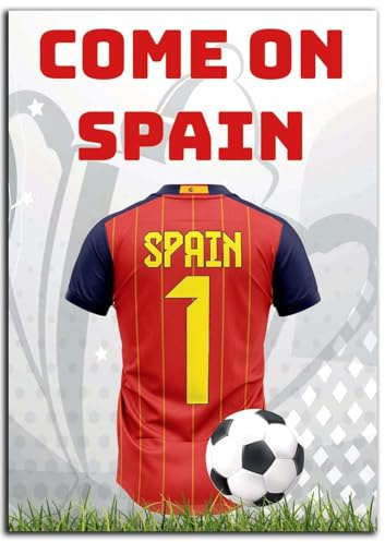 AK Giftshop Football Supporters Poster Banner Decorations for World Cup 2026, Euros, Sports Club, Pub, 2 Pack (Spain, A3 Poster)