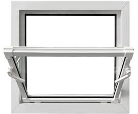 Framex Ventana para sótano de PVC, color blanco, 60 x 50 cm (600 x 500 mm), doble acristalamiento, ventana inclinable, ventana de plástico para sótano, garaje, habitaciones auxiliares, sin
