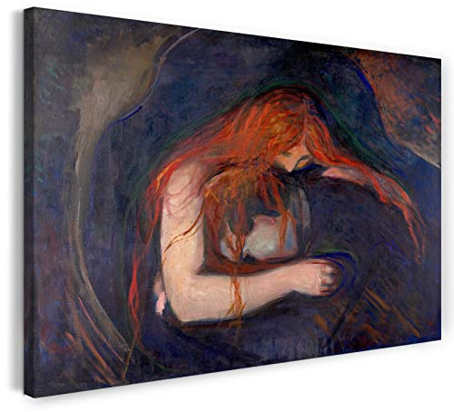 Printed Paintings Leinwand (120x80cm): Edward Munch - Vampir (1895)