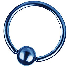 Piersando BCR Big Captive Bead Ring Piercing Klemmring Kristall Klemm Kugel für Septum Brust Tragus Helix Nase Lippe Ohr Intim Nippel