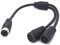 OpenII 7 Pin Din Splitter Cable, 7- Pin Plug Male to 2 DIN Female Jack Adapter Y Lead for Bang Olufsen Naim Quad Stereo Systems