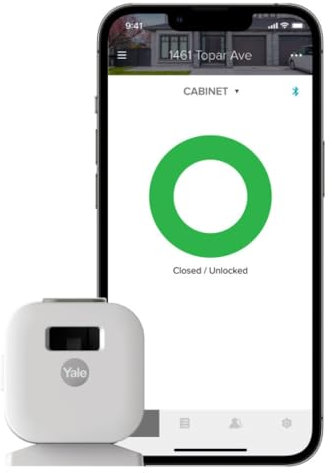 Yale YRCB-490-BLE-WSP Smart Cabinet Lock with Bluetooth, White