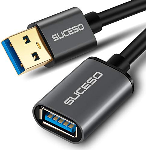 SUCESO Cavo Prolunga USB 3.0 2M Maschio A Femmina A 5Gbps Cavo Estensione USB Trasferimento Dati e Ricarica per Chiavetta USB,Hub USB,Disco Rigido Esterno,Tastiera,Mouse,Stampante,Gamepad, Videocamera