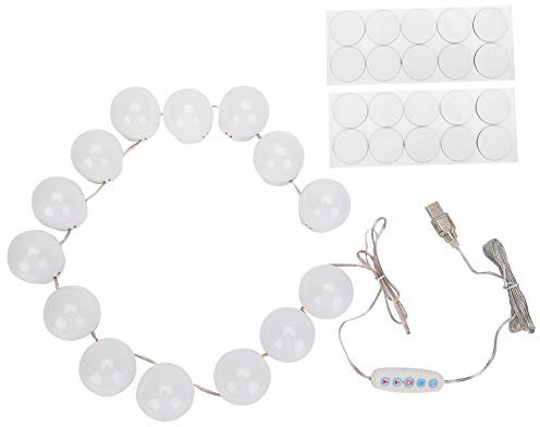 Dioche 14 LED Spiegelleuchte, Kosmetikspiegel Birne im Hollywood-Stil Bunte pastable dimmbare LED-Lampe für Schminkspiegel und Hochzeitsfeier