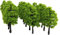 hong Wu 20Pcs 1: 100 Artificial Baum Modelle Mini Modell Bäume Miniatur-Pflanze Hellgrün