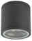 Licht-Erlebnisse Runde Deckenleuchte außen IP54 Ø9 cm Modern Anthrazit GU10 witterungsbeständig ONTARIO Lampe Outdoor Garten